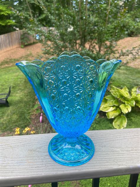 fenton daisy and button|Vintage Fenton Blue Glass Daisy Button 3 Footed .